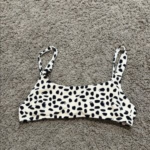 Aerie sz S Black and cream Spotted Women's bikini swim top